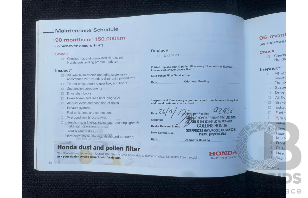 1/2009 Honda Accord VTi 50 4d Sedan Black 2.4L