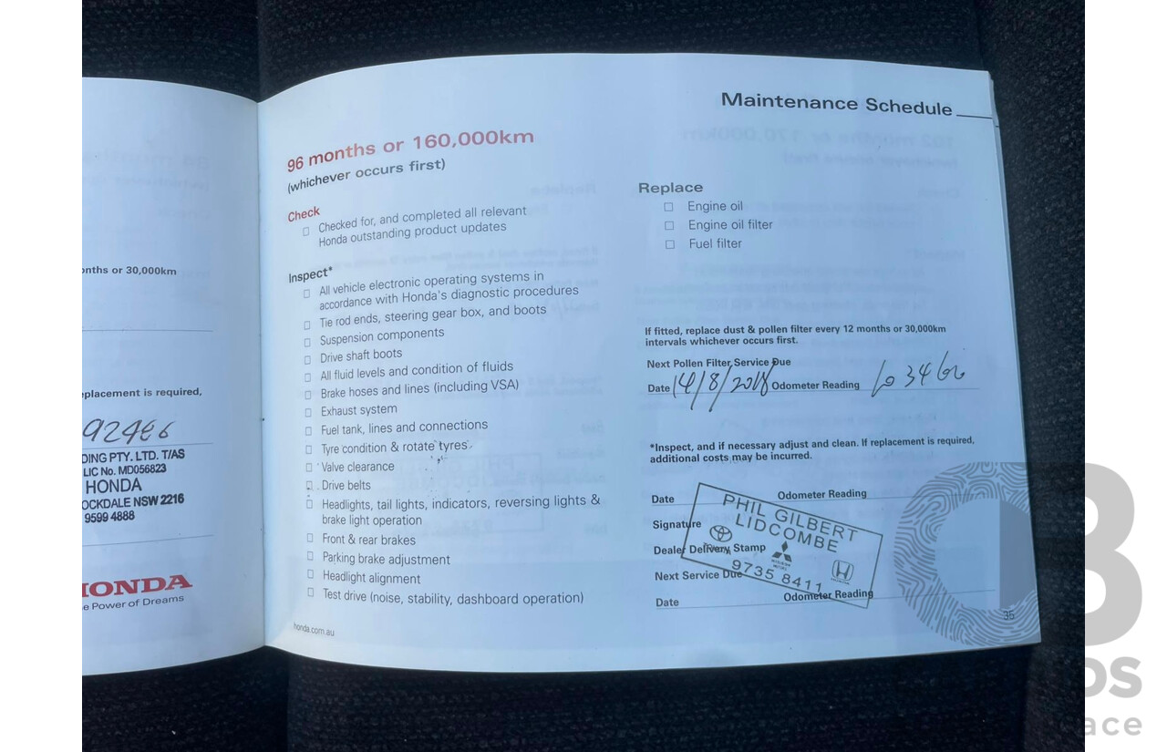 1/2009 Honda Accord VTi 50 4d Sedan Black 2.4L