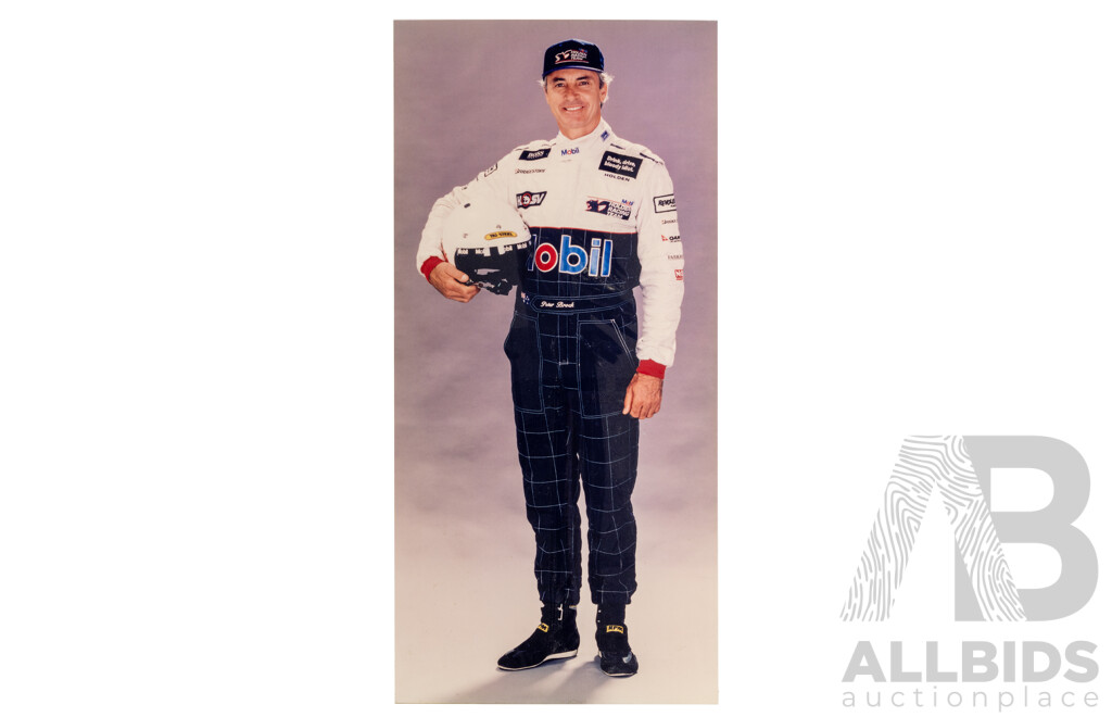 Artist Unknown, (20th Century), Standing Portrait of Peter Brock AM (1945-2006), Colour Photograph on Perspex Panel, 101H x 48W cm
