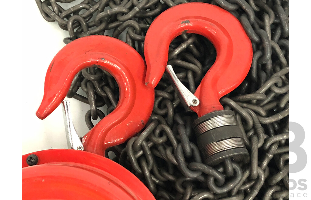 Oz Blok One Tonne Chain Lift Block and Tackle