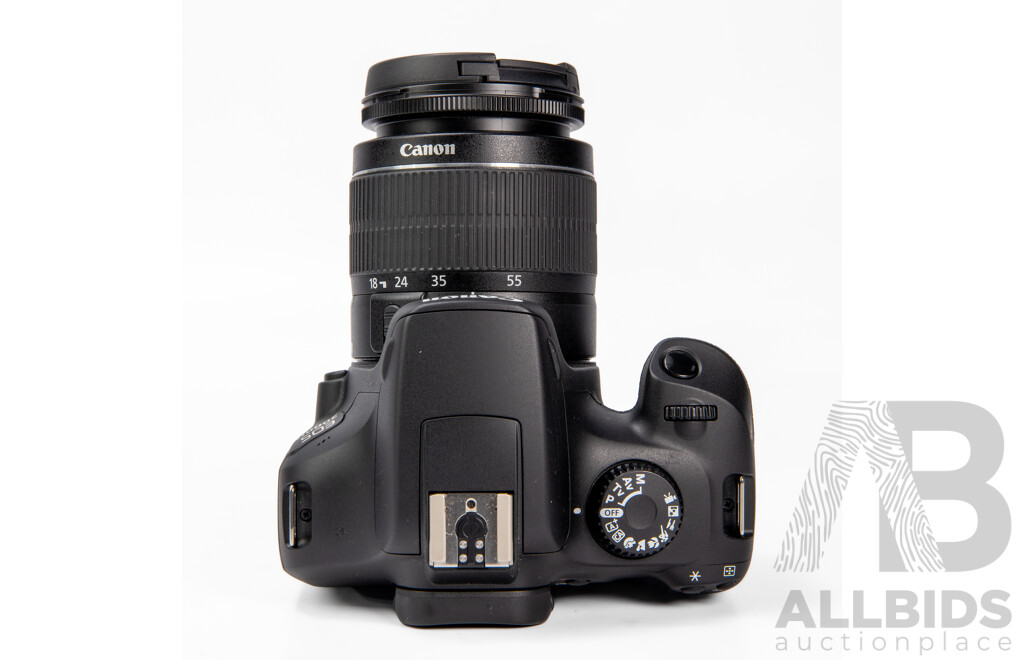 Cannon EOS 3000D Digital Camera with EFS 18-55mm Lens, Battery Charger and Protective Pouch