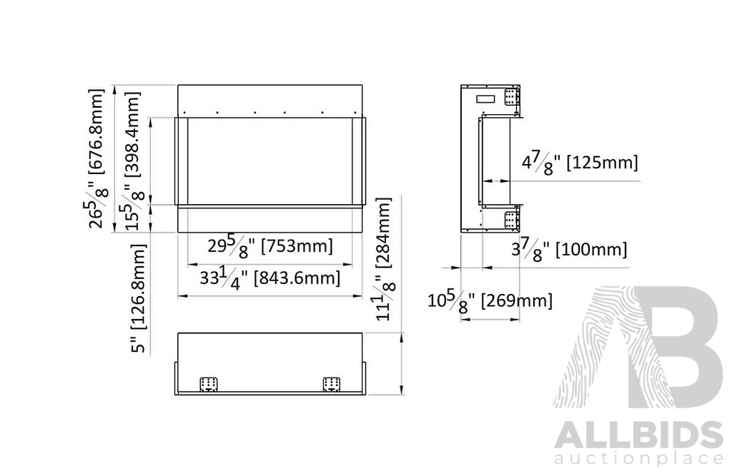 Amantii True View Slim Electric Fireplace (30-TRV-SLIM)