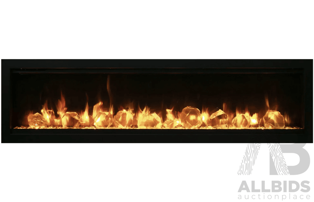 Amantii (SYM-34) Symmetry Lumina 34-Inch Indoor / Outdoor Built In Electric Fireplace Featuring Wi-Fi Compatibility & 3 Speed Motor *Brand New