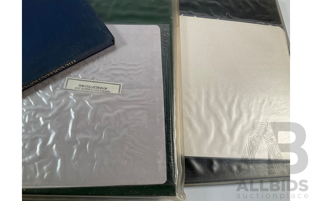 Five Australian Annual Stamp Albums Including 1981, 1982, 1983, 1984, 1985 - Face Value $100