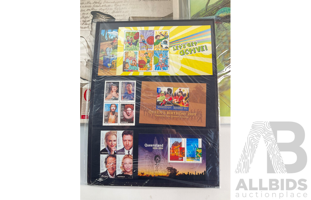 Australian 2009 and 2010 Annual Stamp Albums - Face Value $186