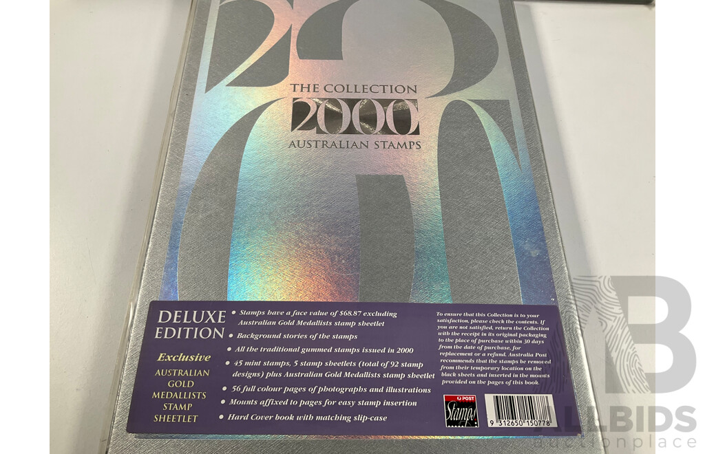 Three Australian Annual Stamp Albums, Deluxe Editions Including 1995, 1996, 1997 - Face Value $166