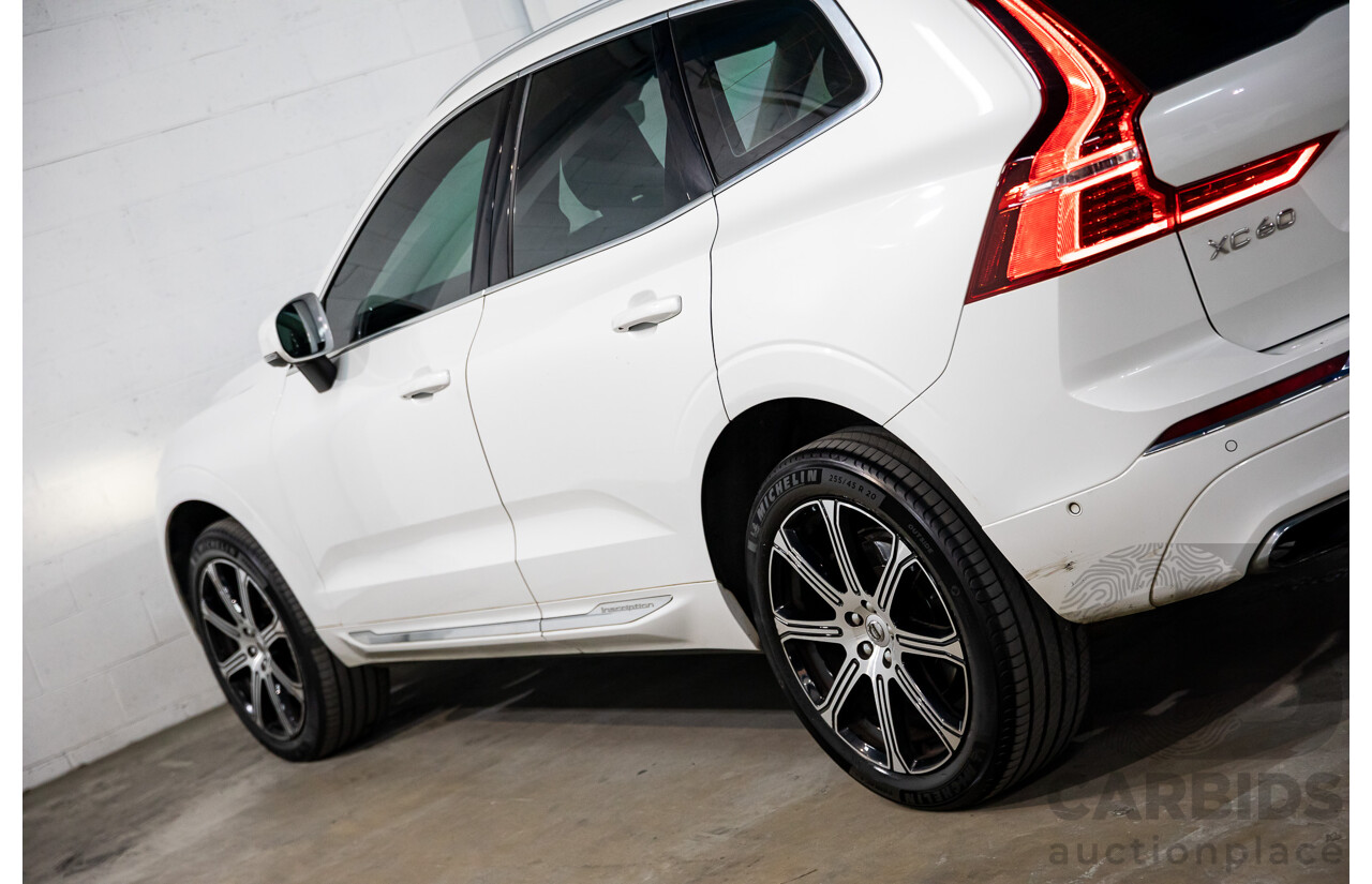 11/2019 Volvo XC60 T5 Inscription (AWD) 246 MY20 4d Wagon Ice White Turbo 2.0L