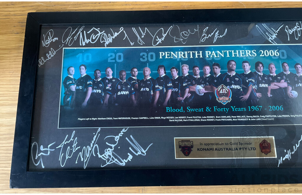2006 Penrith Panthers Autograph