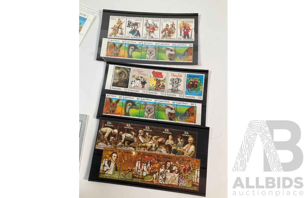 Collection of Australian Stamps, Stamp Packs, First Day Covers and Letter Cards Spanning 1960's to 2000's Including Train Themed, 1994 International Year of the Family PNC, Sets and More