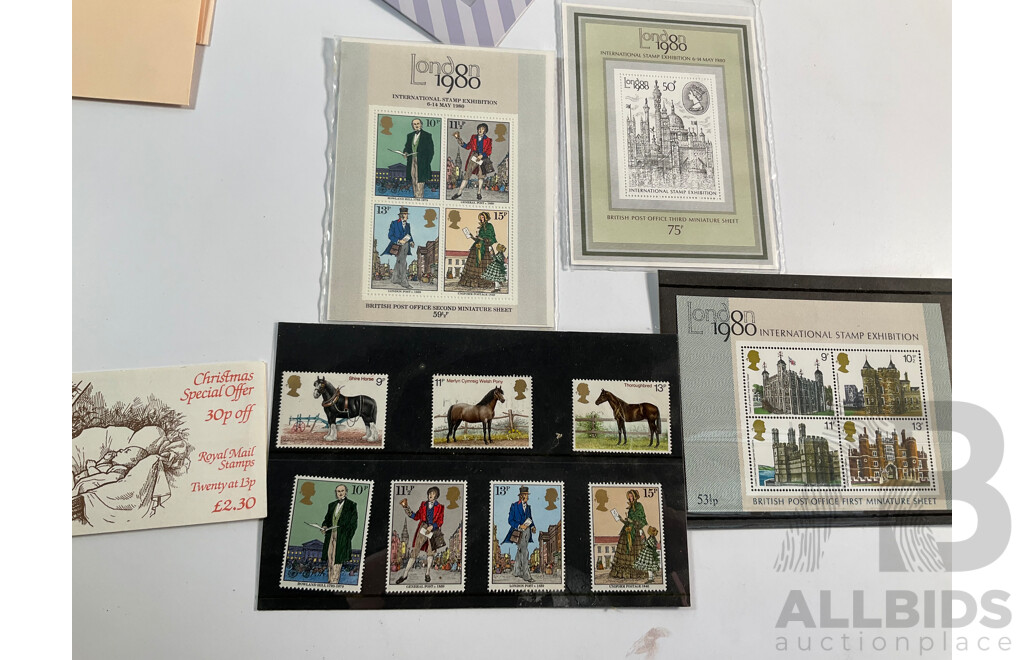 Collection of Australian Stamps, Stamp Packs, First Day Covers and Letter Cards Spanning 1960's to 2000's Including Train Themed, 1994 International Year of the Family PNC, Sets and More