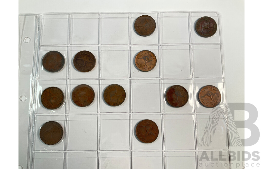 Collection of Australian Pennies and Half Pennies, Examples Spanning 1916 to 1964 - Approximately 2.1 Kilograms