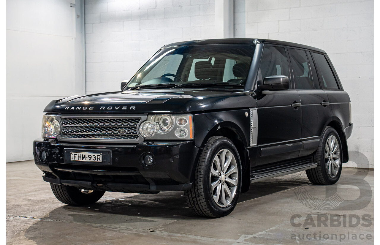 5/2009 Land Rover Range Rover Vogue TdV8 MY08 4d Wagon Santorini Black Metallic Turbo Diesel V8 3.6L