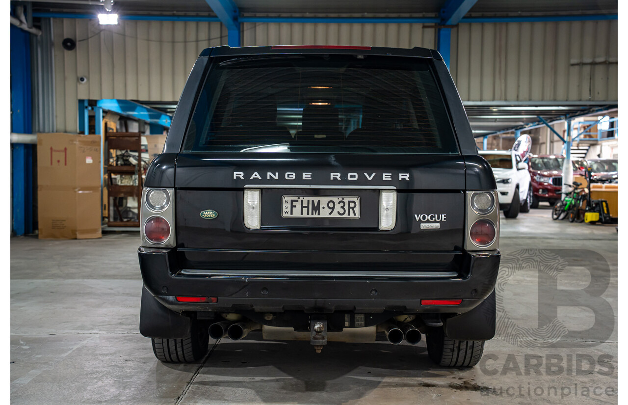 5/2009 Land Rover Range Rover Vogue TdV8 MY08 4d Wagon Santorini Black Metallic Turbo Diesel V8 3.6L
