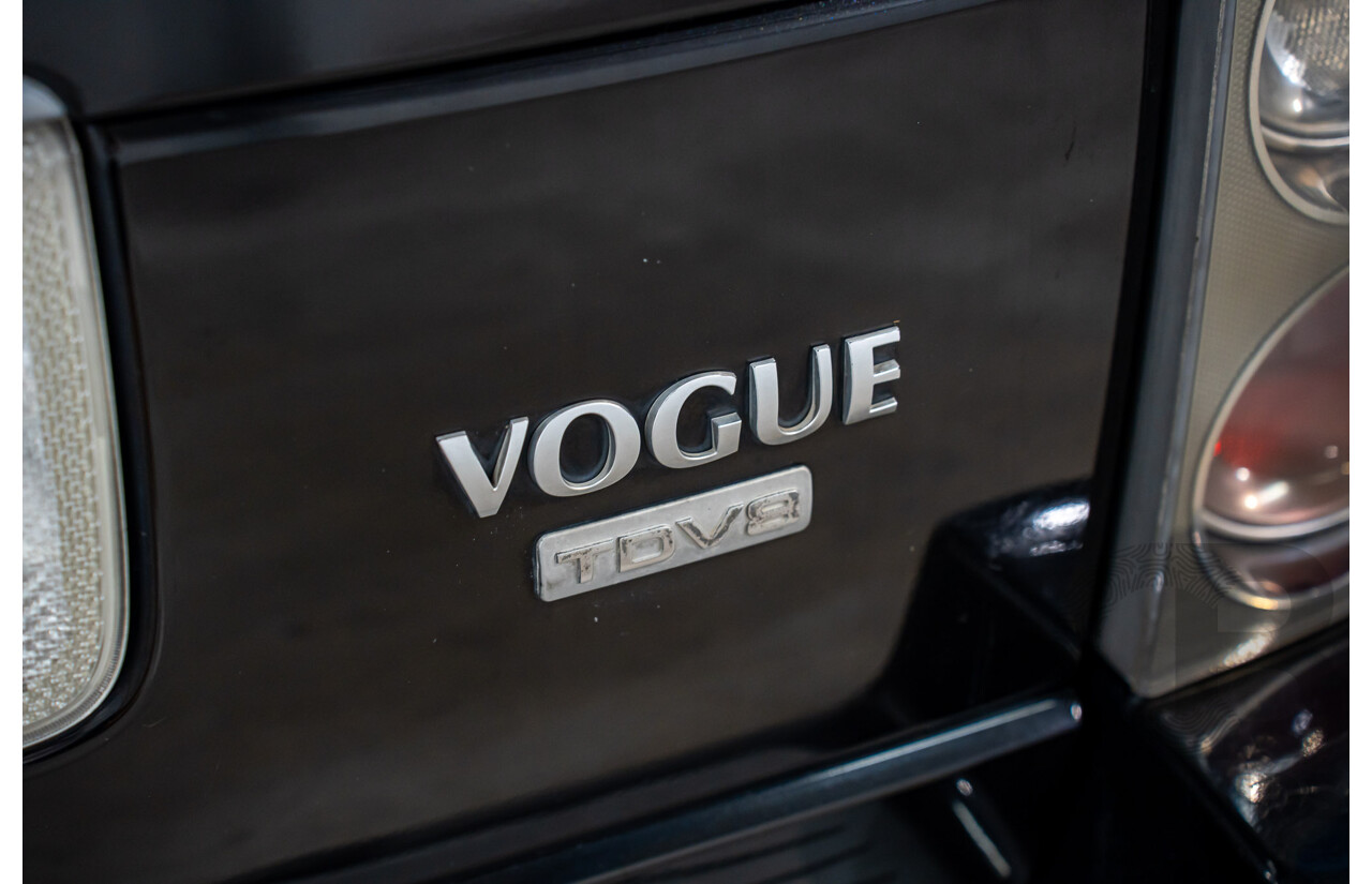 5/2009 Land Rover Range Rover Vogue TdV8 MY08 4d Wagon Santorini Black Metallic Turbo Diesel V8 3.6L