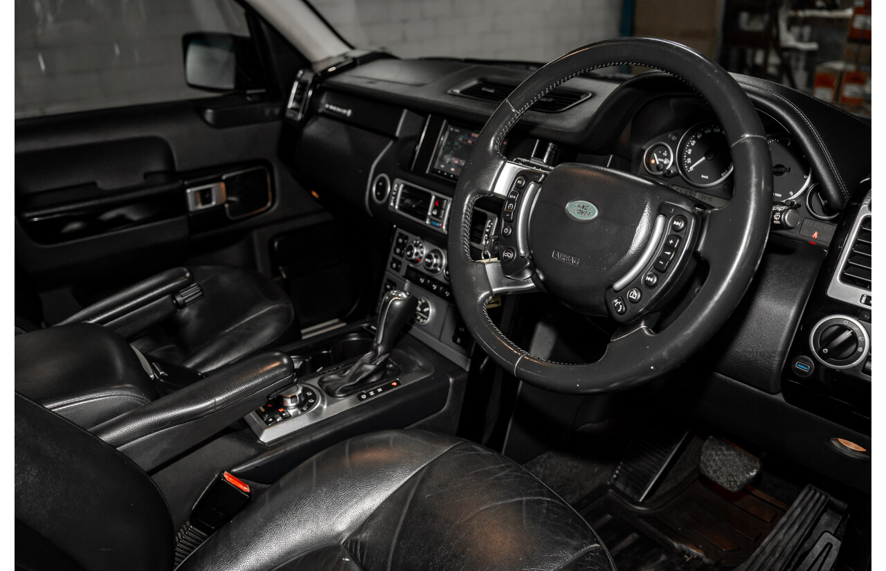 5/2009 Land Rover Range Rover Vogue TdV8 MY08 4d Wagon Santorini Black Metallic Turbo Diesel V8 3.6L