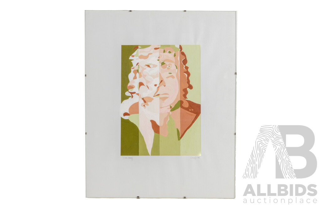 Cuneyt (20th Century), Untitled & Blind Drawing (2004), Pair of Original Oil on Card, 50 x 40 cm (frames) (2)