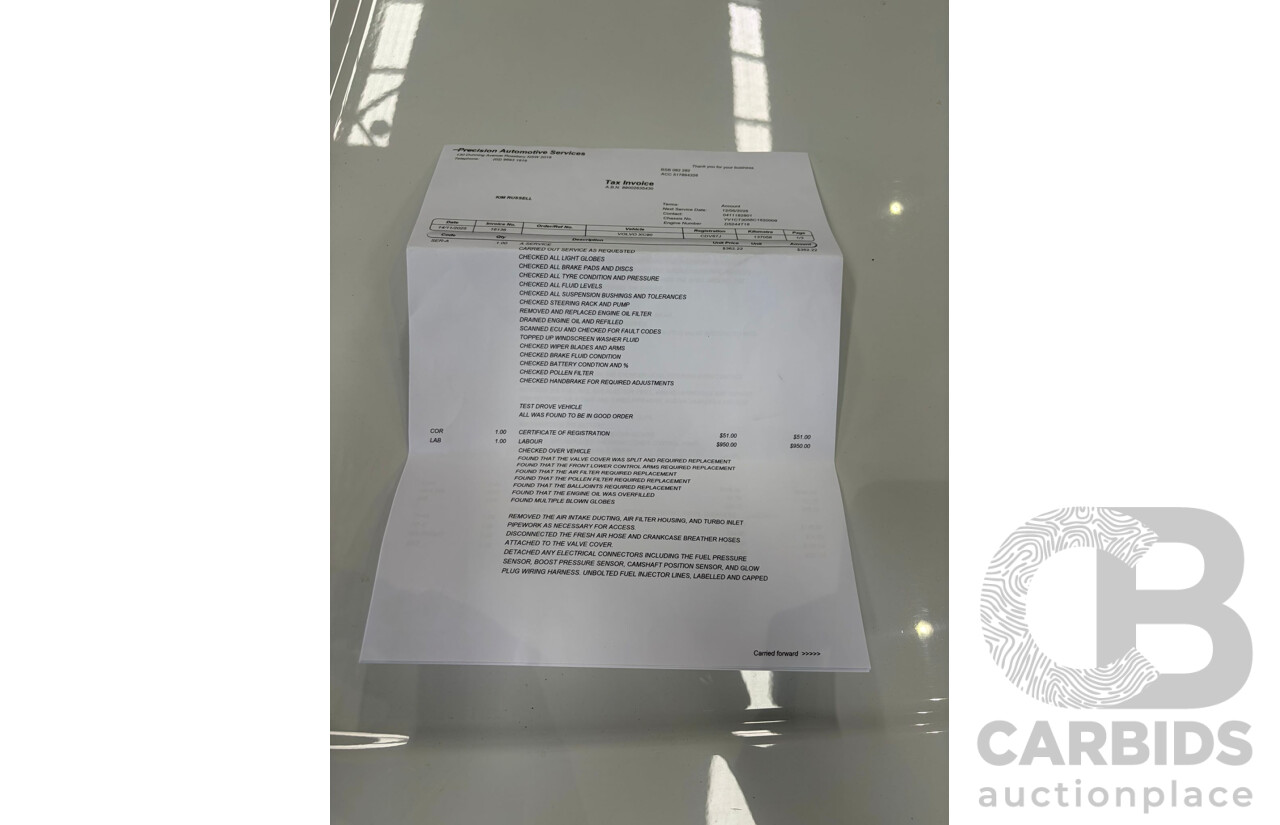 11/2011 Volvo XC90 D5 Executive MY12 4d Wagon Ice White Turbo Diesel 2.4L