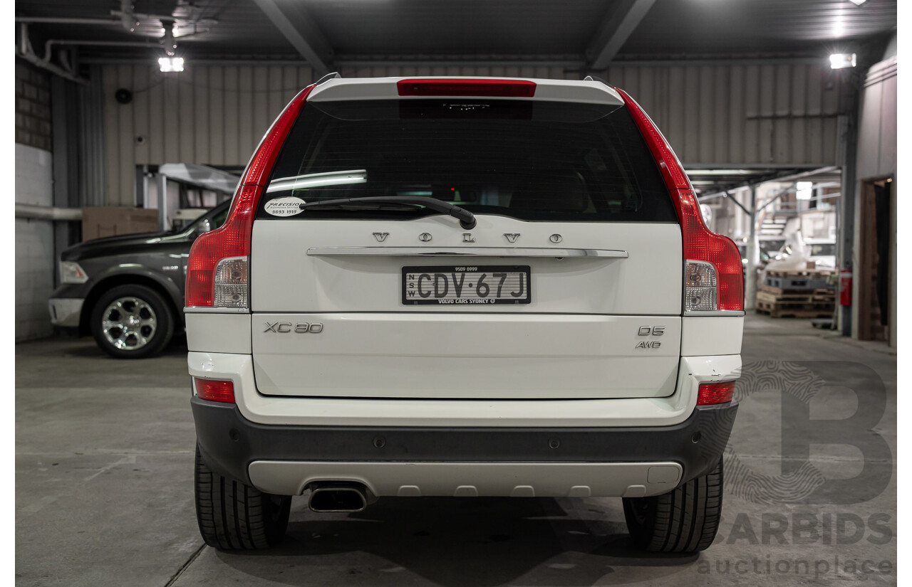 11/2011 Volvo XC90 D5 Executive MY12 4d Wagon Ice White Turbo Diesel 2.4L