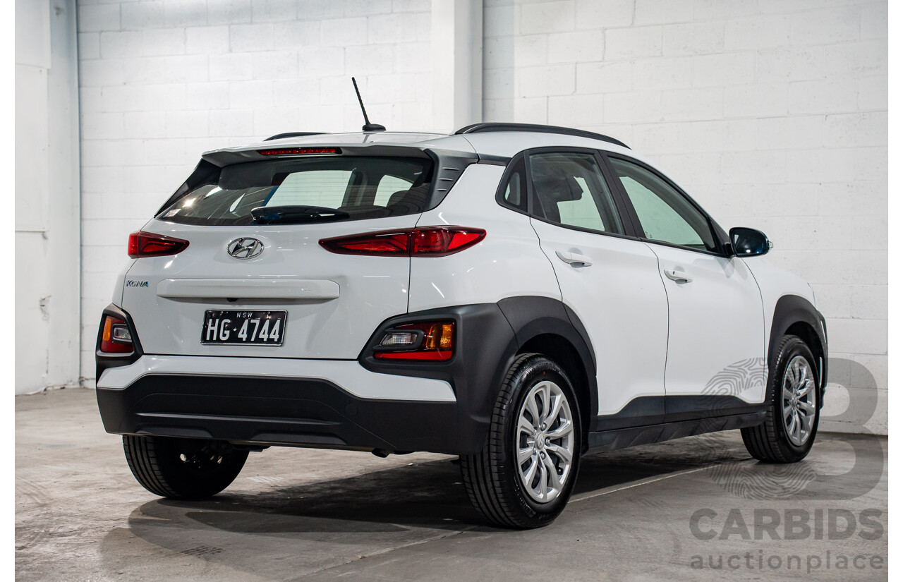 08/2020 Hyundai Kona GO (FWD) FWD OS.3 MY20 4D Wagon White 2.0L