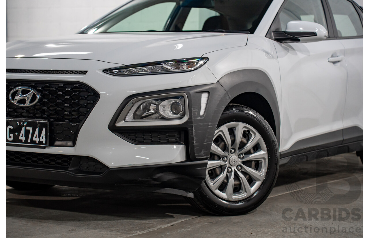 08/2020 Hyundai Kona GO (FWD) FWD OS.3 MY20 4D Wagon White 2.0L
