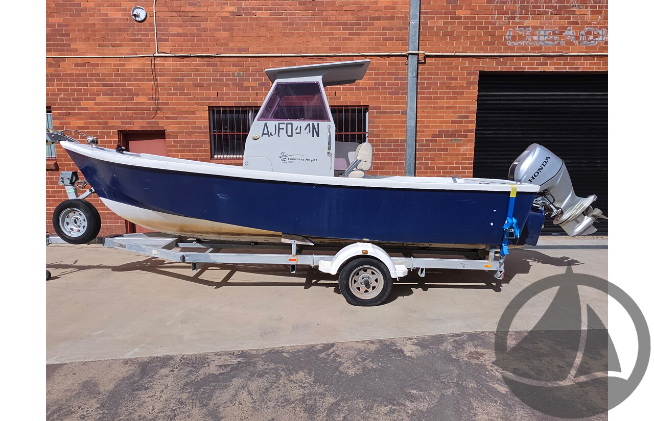 6m Custom Build Centre Console Fibreglass Boat with 60hp Honda Outboard and Trailer