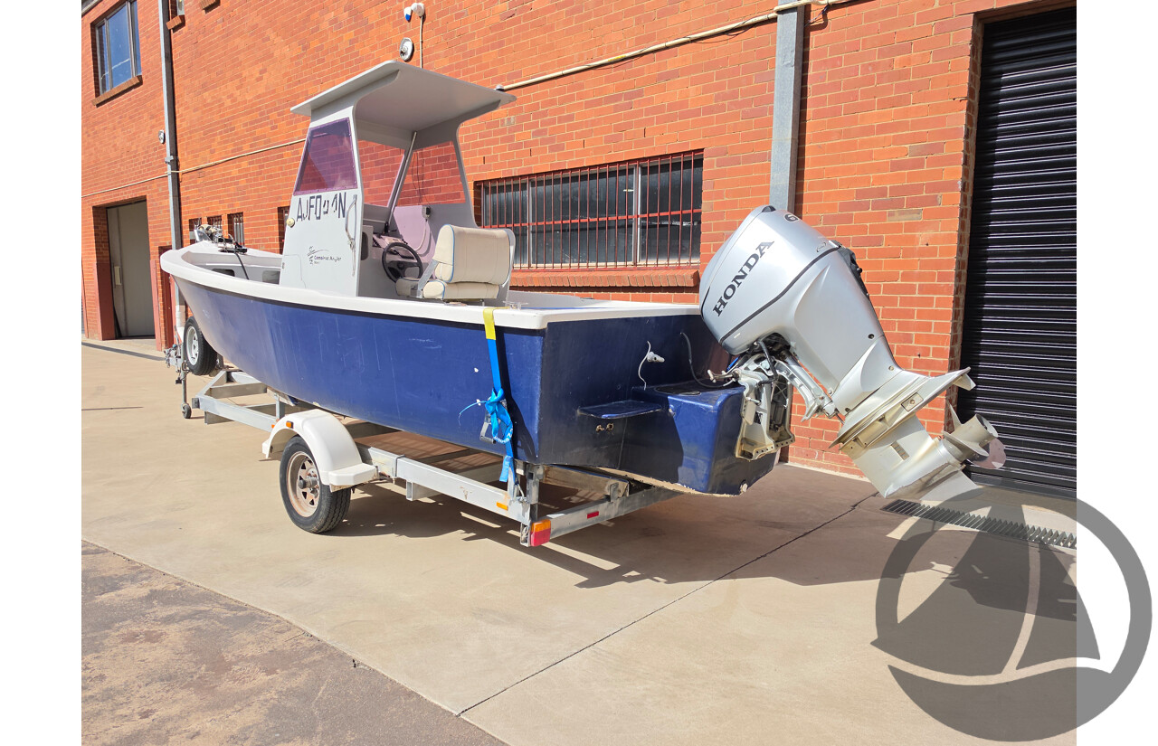 6m Custom Build Centre Console Fibreglass Boat with 60hp Honda Outboard and Trailer