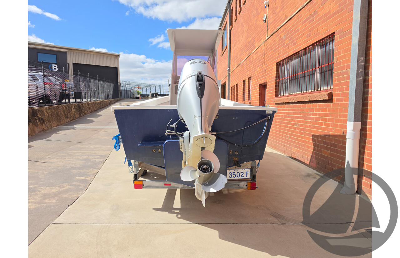 6m Custom Build Centre Console Fibreglass Boat with 60hp Honda Outboard and Trailer