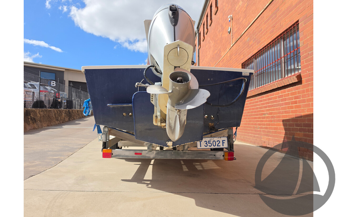 6m Custom Build Centre Console Fibreglass Boat with 60hp Honda Outboard and Trailer