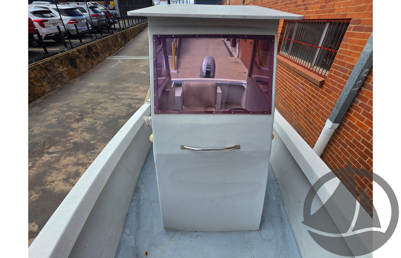 6m Custom Build Centre Console Fibreglass Boat with 60hp Honda Outboard and Trailer