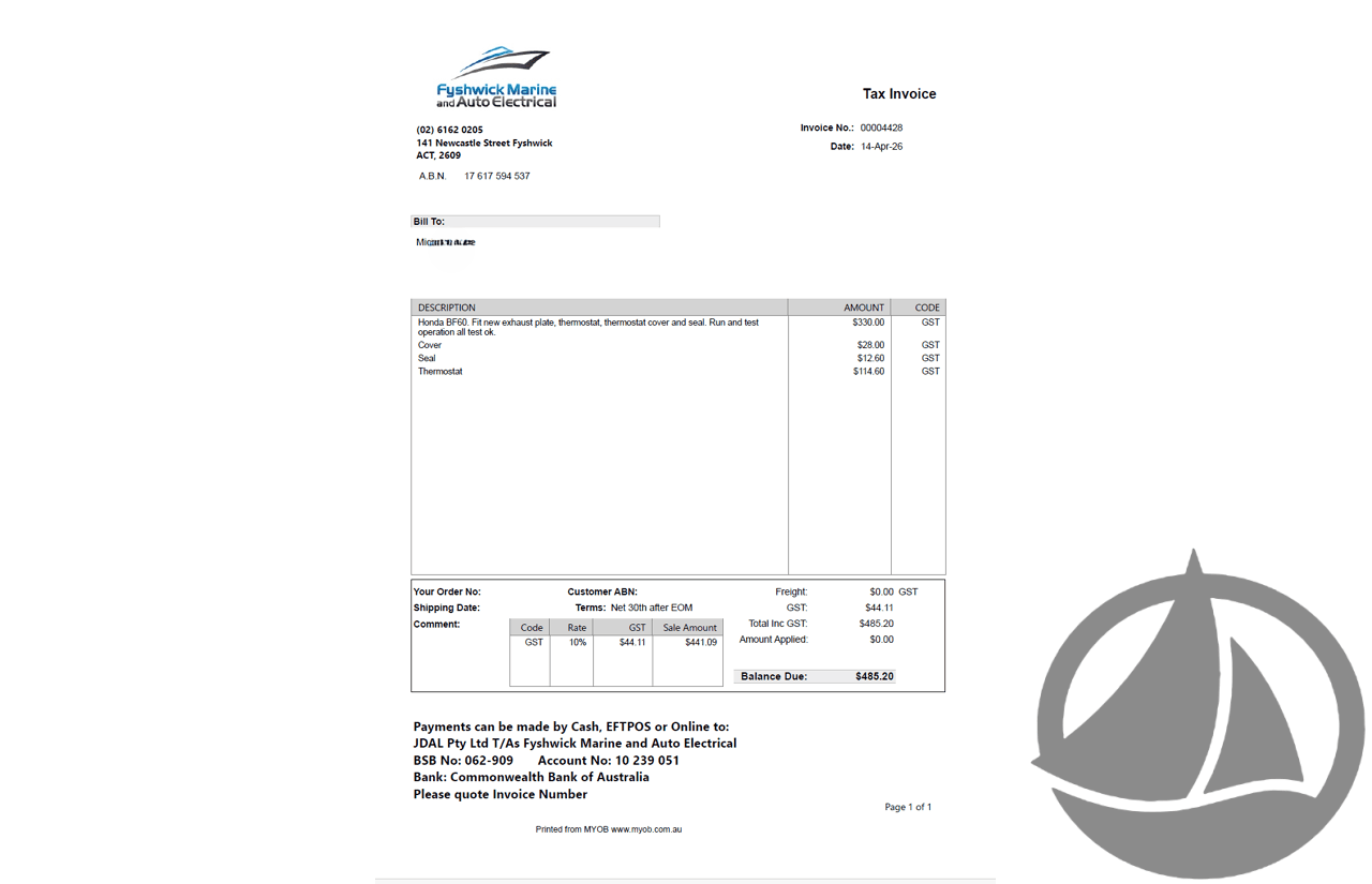 6m Custom Build Centre Console Fibreglass Boat with 60hp Honda Outboard and Trailer