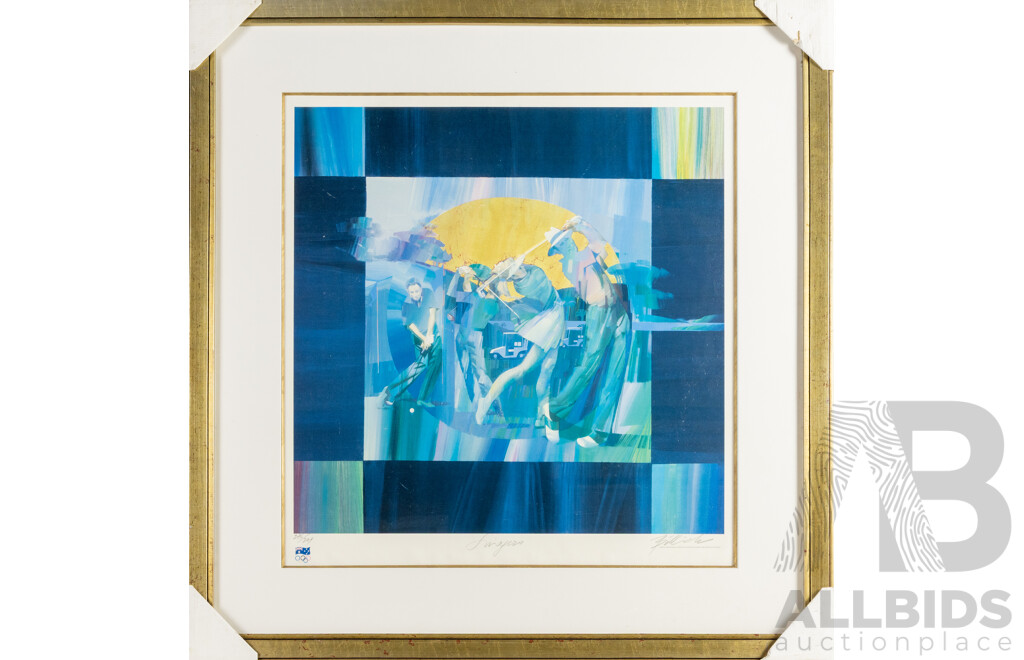 Charles Billich (20th Century, Croatian-Born Australian, 1934-), Swingers, Original Signed & Editioned Offset Print, 54 x 54 cm (image)