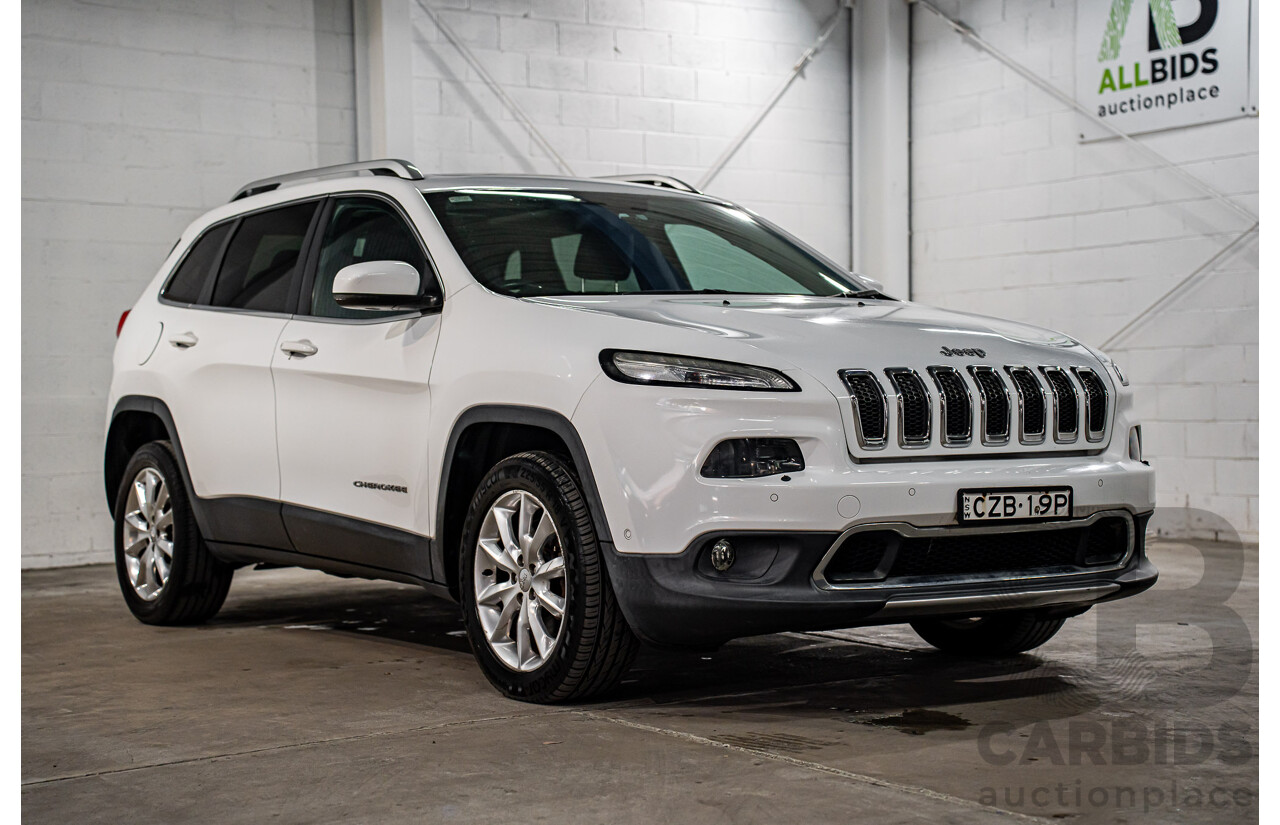 7/2015 Jeep Cherokee Limited (4x4) KL MY15 4d Wagon Bright White V6 3.2L
