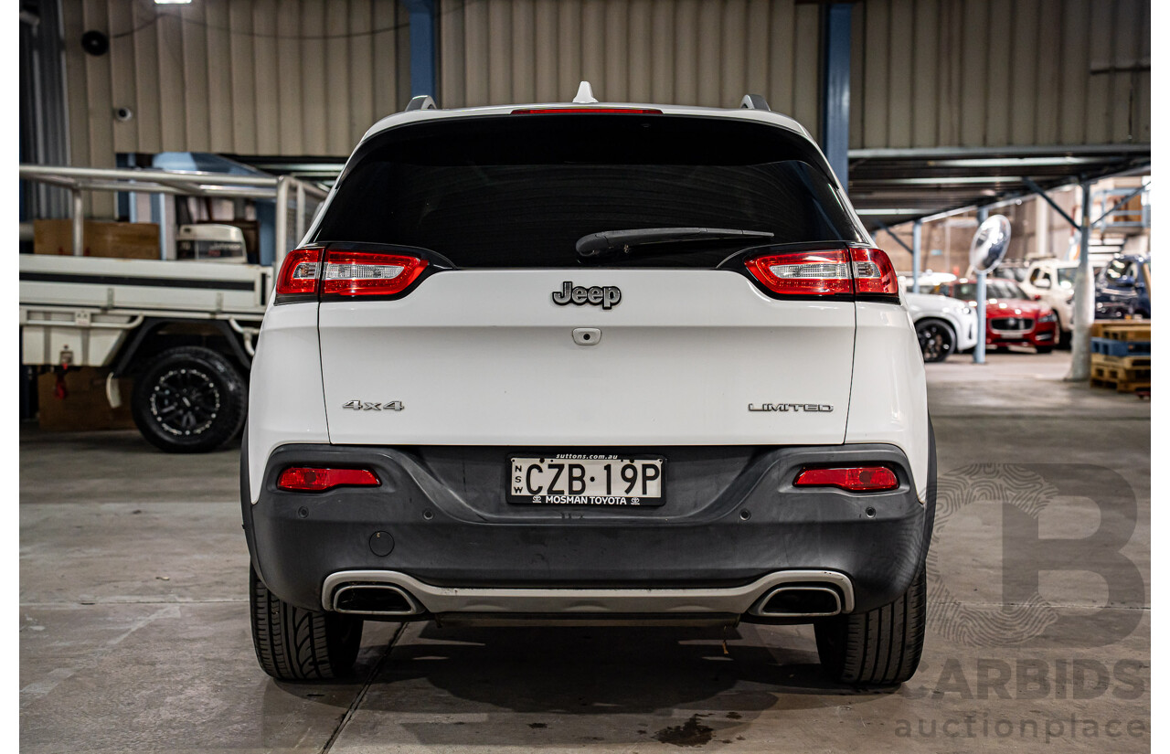 7/2015 Jeep Cherokee Limited (4x4) KL MY15 4d Wagon Bright White V6 3.2L