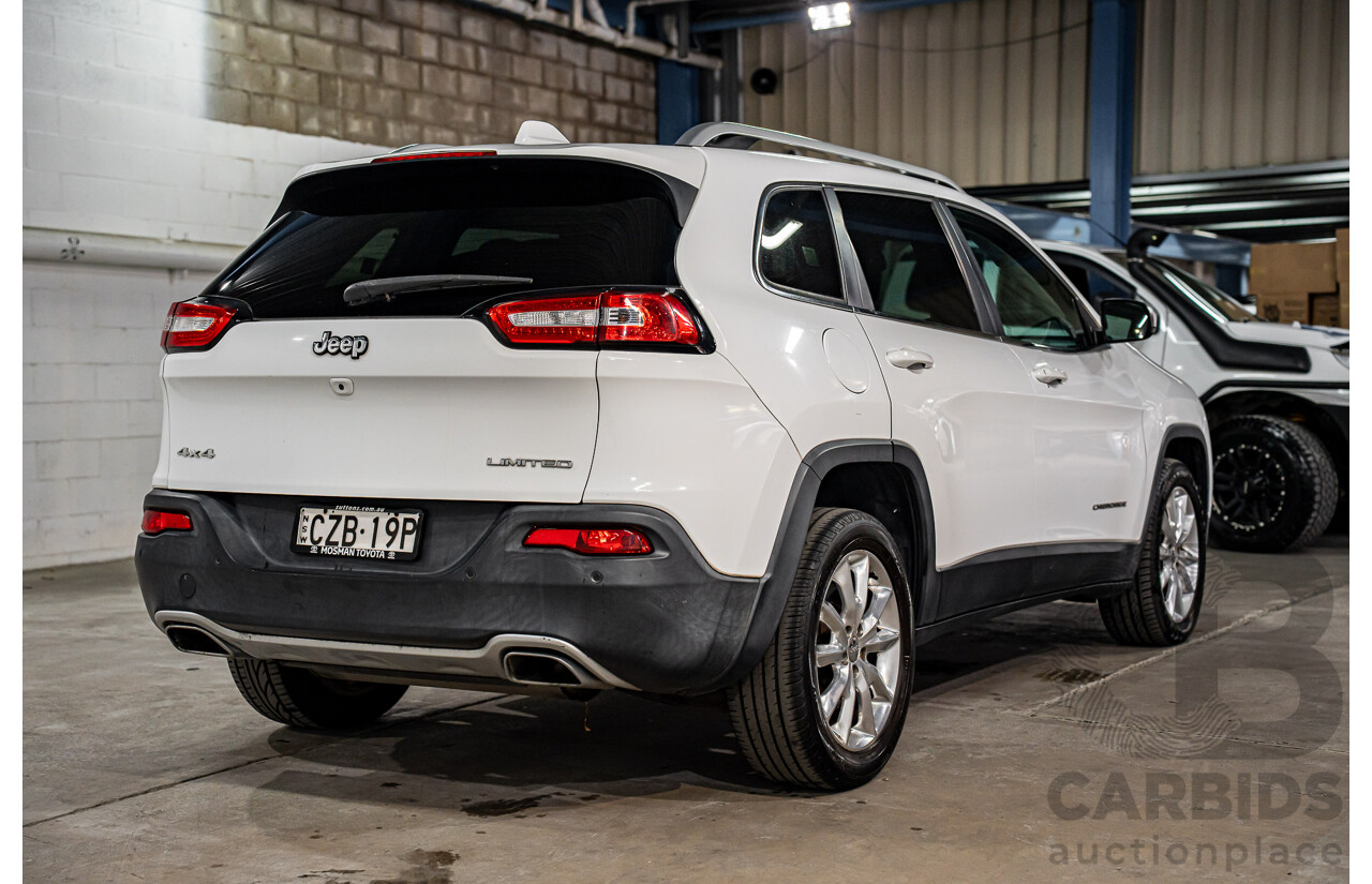 7/2015 Jeep Cherokee Limited (4x4) KL MY15 4d Wagon Bright White V6 3.2L