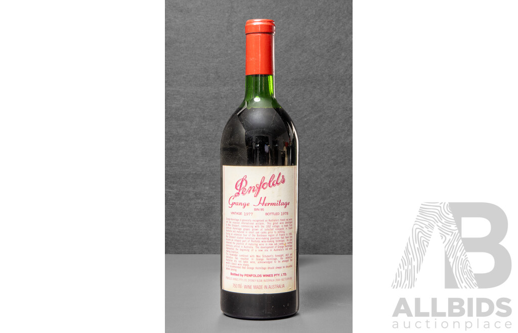 Penfolds Grange Hermitage Bin 95 Vintage 1977