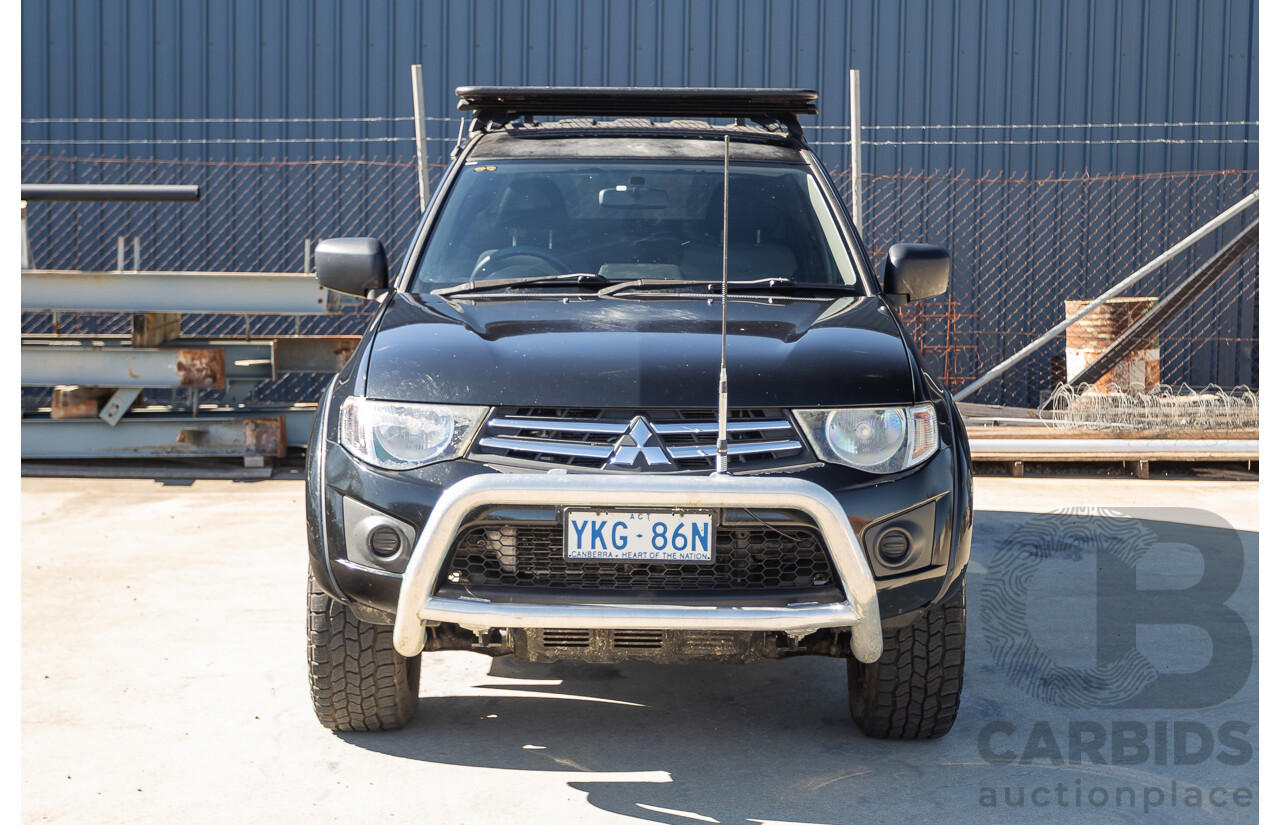 05/2015 Mitsubishi Triton GLX (4x4) MN MY15 Double Cab Utility Black Turbo Diesel 2.5L