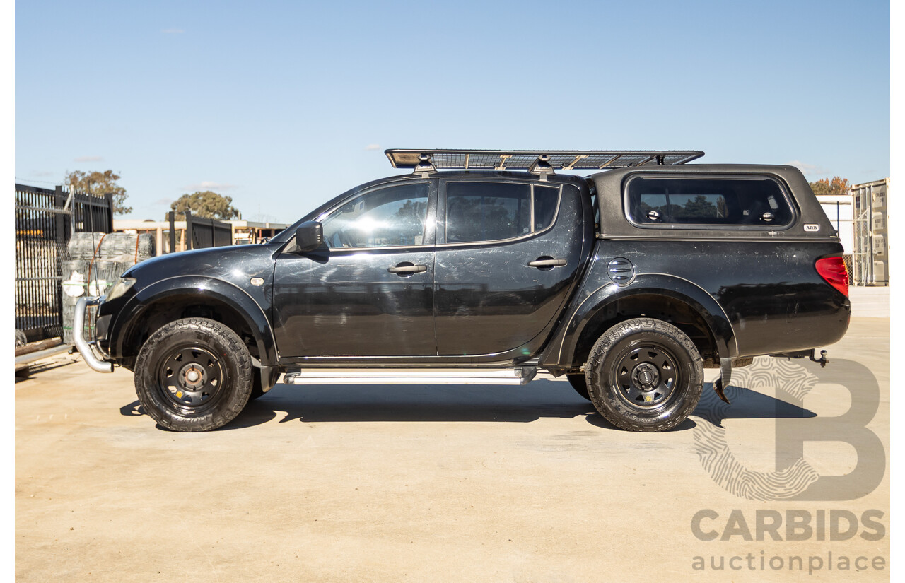 05/2015 Mitsubishi Triton GLX (4x4) MN MY15 Double Cab Utility Black Turbo Diesel 2.5L