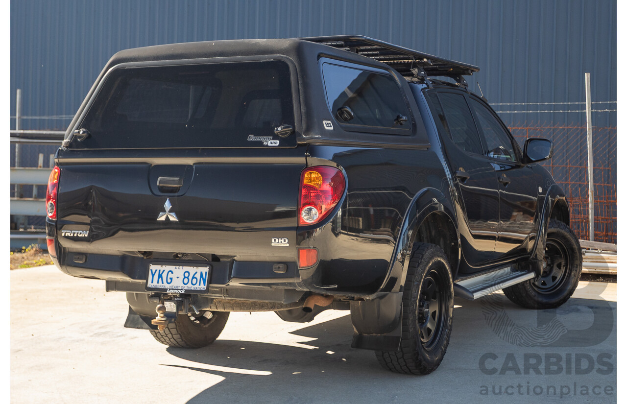 05/2015 Mitsubishi Triton GLX (4x4) MN MY15 Double Cab Utility Black Turbo Diesel 2.5L