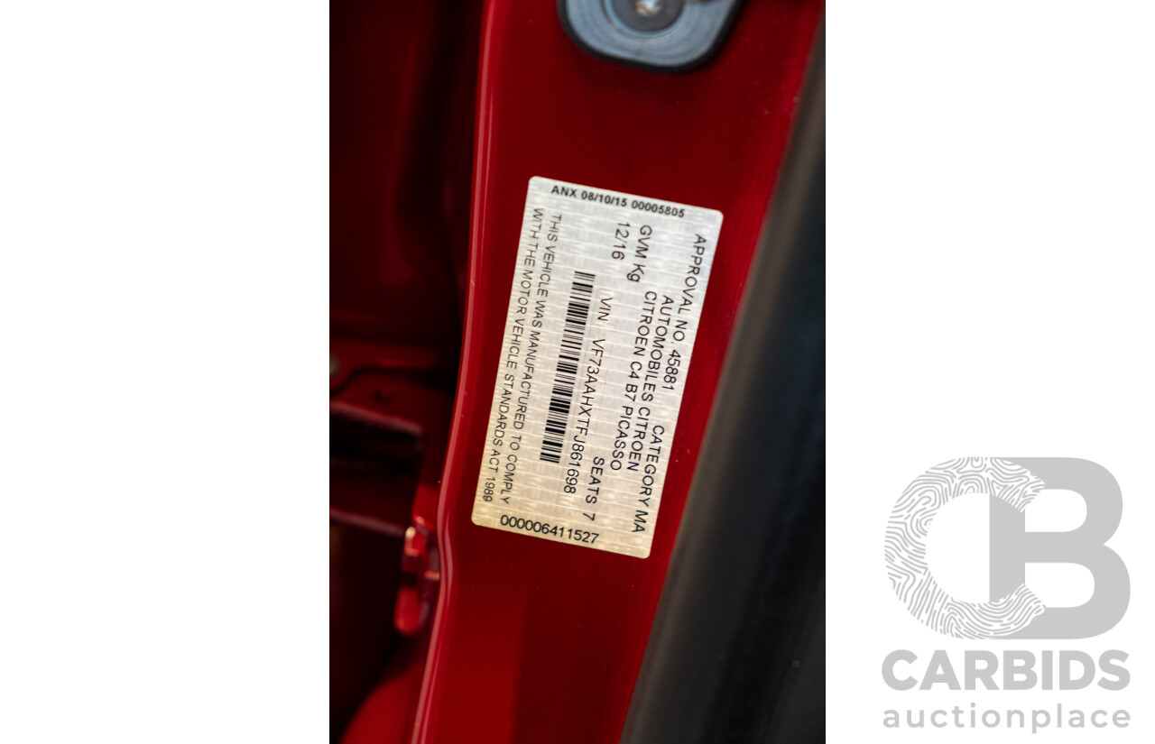 12/2016 Citroen Grand C4 Picasso 110 HDi (FWD) B7 MY15 4D Wagon Red 2.0L
