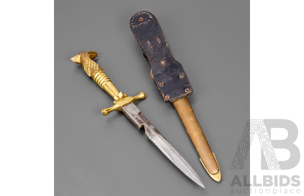 Vintage Indonesian Army Officer's Knife and Scabbard