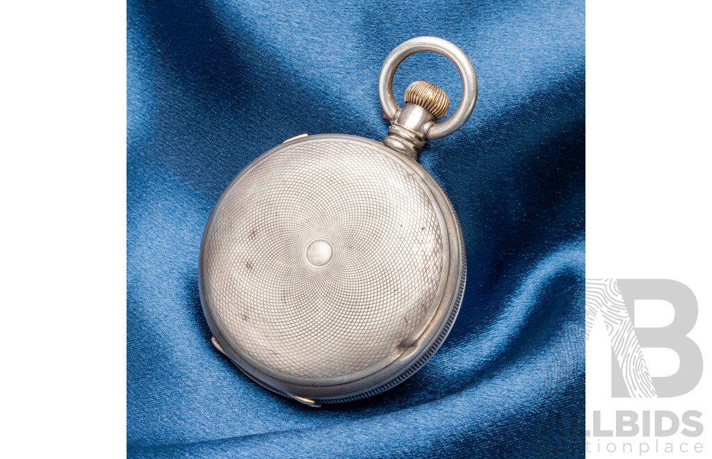 Sterling Silver Pocket Watch by American Waltham Watch Company - Circa 1880