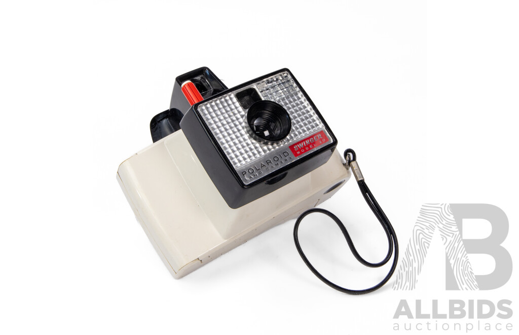 Two Vintage Polaroid Cameras with Carry Cases and User Manuals