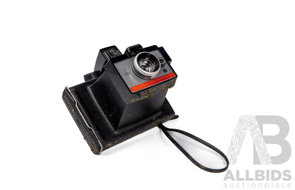 Two Vintage Polaroid Cameras with Carry Cases and User Manuals