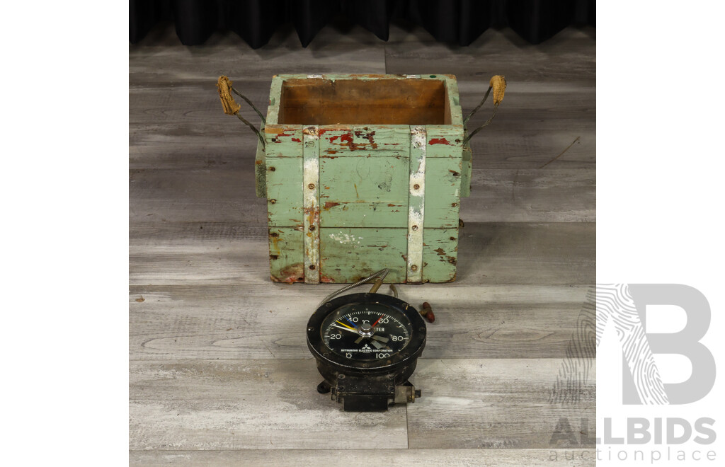 Vintage Timber Ammunition Box with Large Gauge