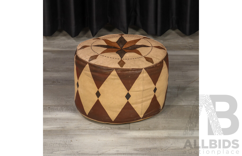 Vintage Leather Ottoman