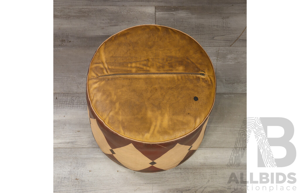 Vintage Leather Ottoman