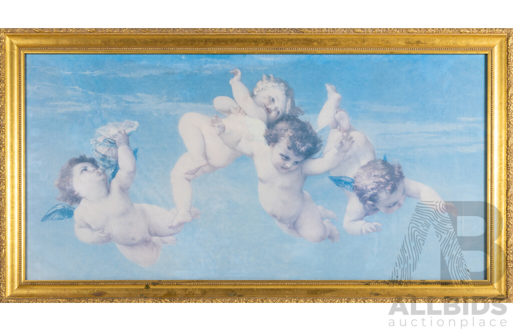 Alexandre Cabanel (19th Century, 1823-1889, French), Birth of Venus [Detail Of], Reproduction Poster Print After Original, 60H x 110W cm (frame)