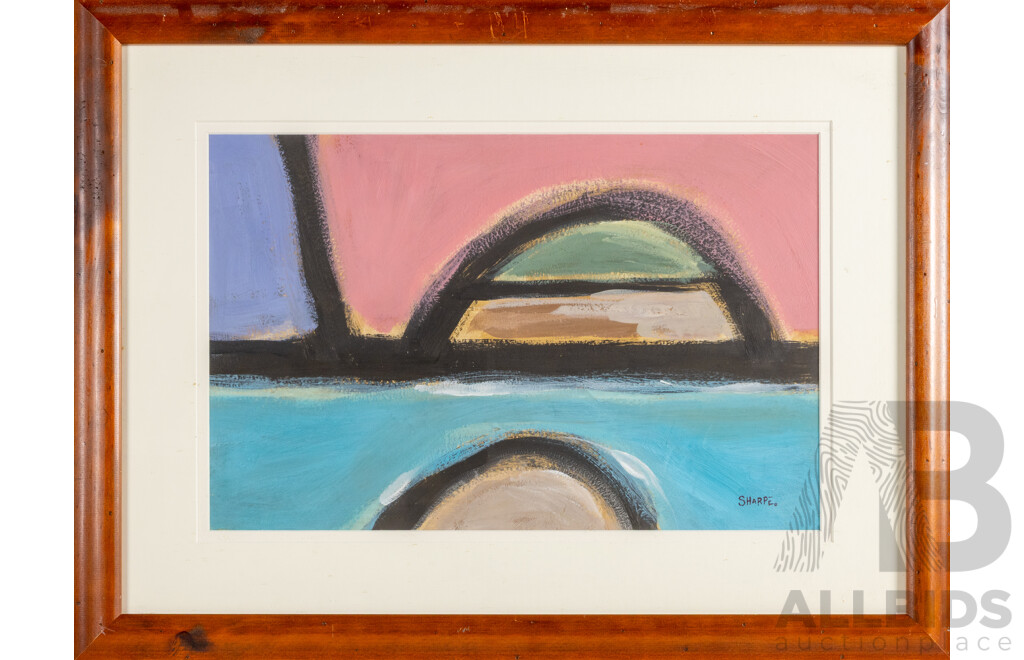 Ian Sharpe, (20th Century, British-Born Australian, 1949-), Dubrovbnik Resurrected the Island of Lokrum (2005), Original Oil on Board, 58 x 77 cm (frame)