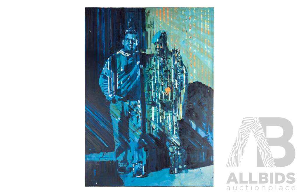 Habib Zeitouneh, (20th Century, Australian), Malek (2002), Original Oil on Canvas, 180 x 129 cm