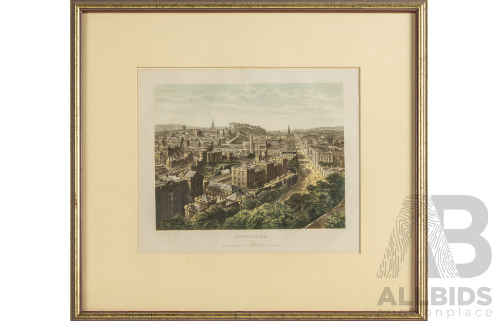 Artist Unknown, (19th Century), Edinburgh C1878, Original Antique Chromolithograph, 39 x 43 cm (frame)
